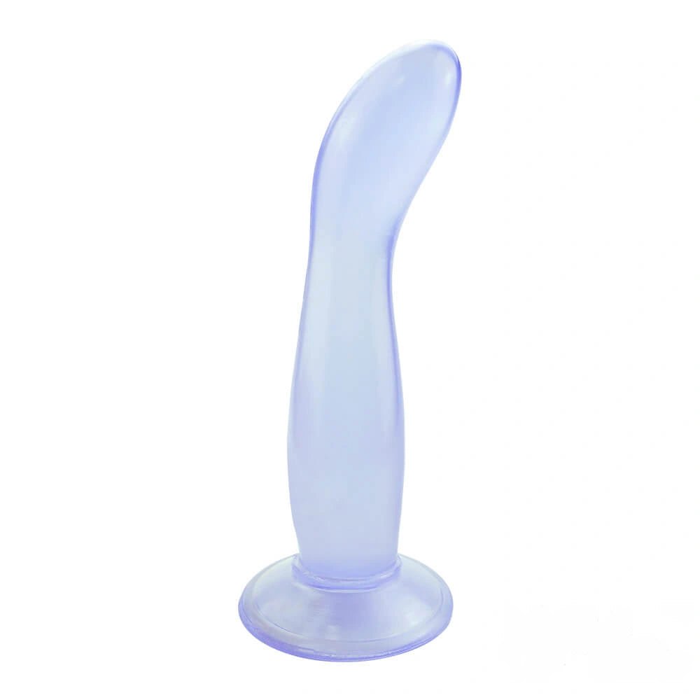 Purple curved realistic pvc dildo