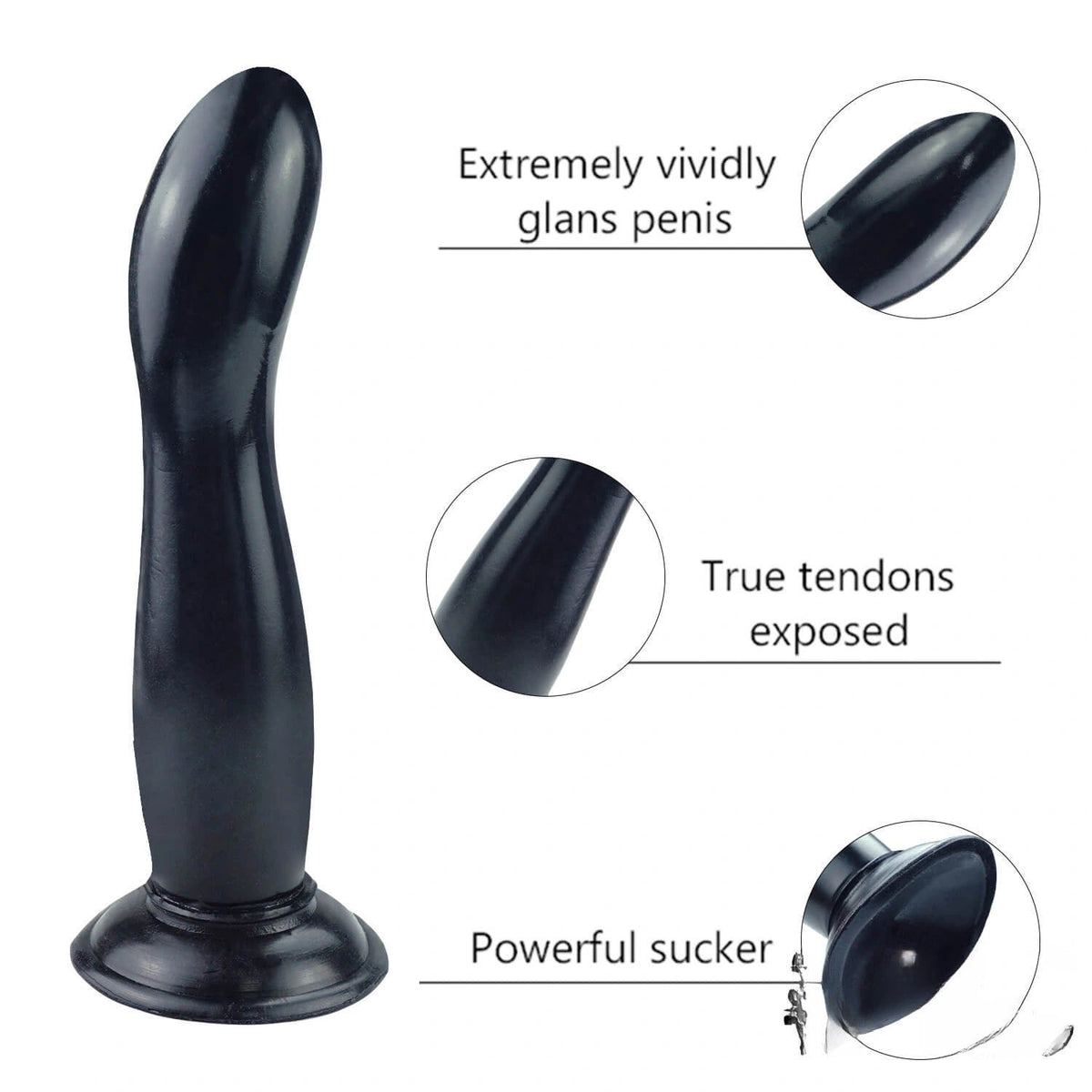 Curved realistic pvc dildo, photo 6