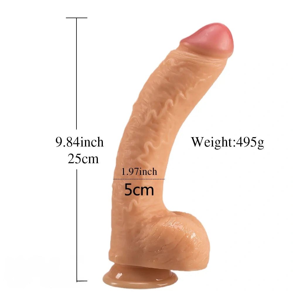 Curved realistic PVC dildo, photo 14