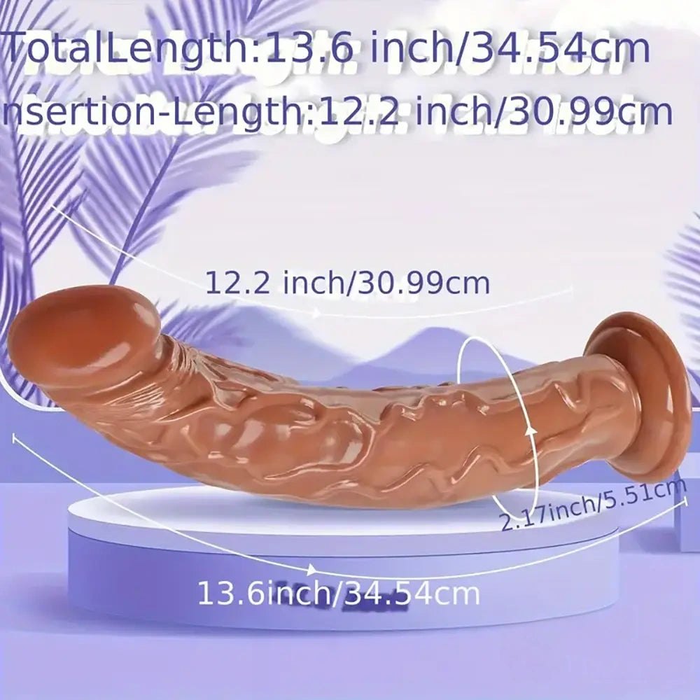 Flesh-tone realistic pvc dildo with suction cup base, photo 4