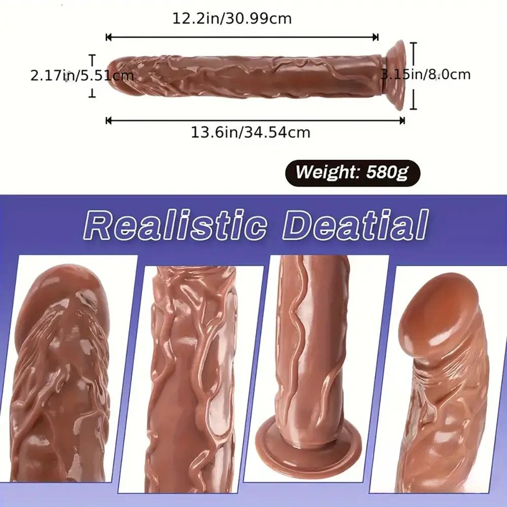 Flesh-tone realistic pvc dildo with suction cup base, photo 6
