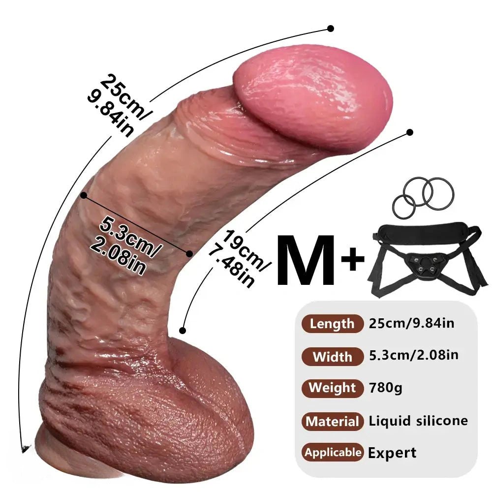 Flesh tone realistic silicone dildo, photo 16