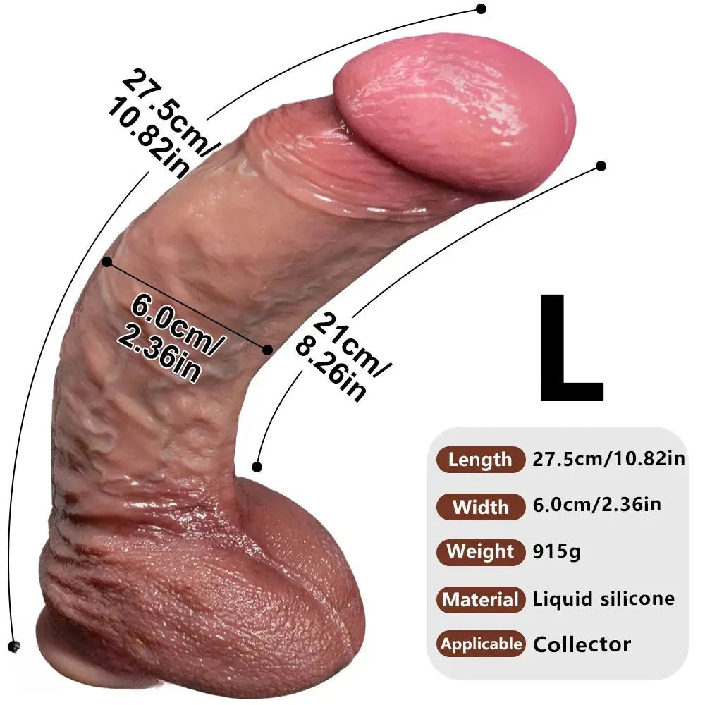 Flesh tone realistic silicone dildo, photo 17