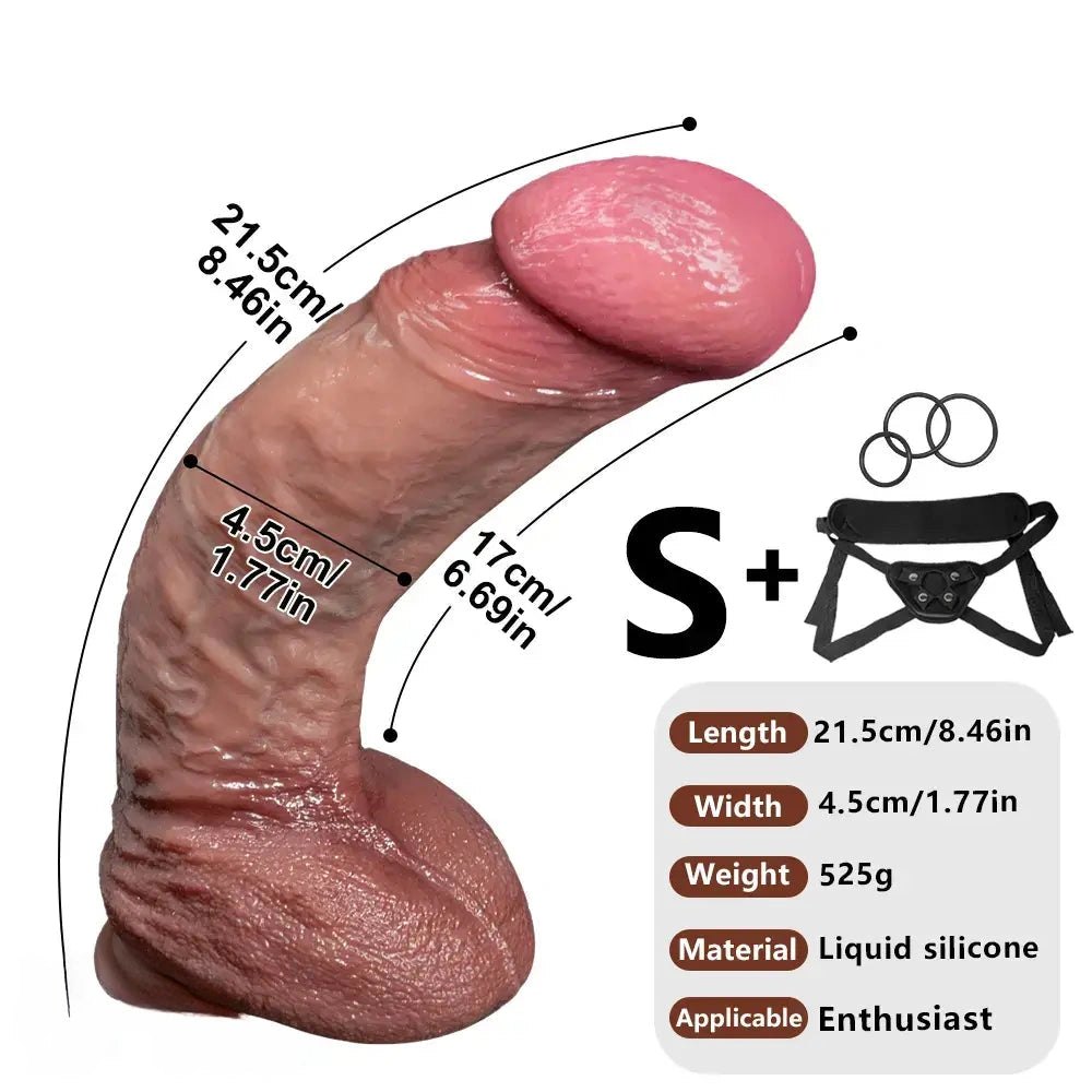 Flesh tone realistic silicone dildo, photo 18