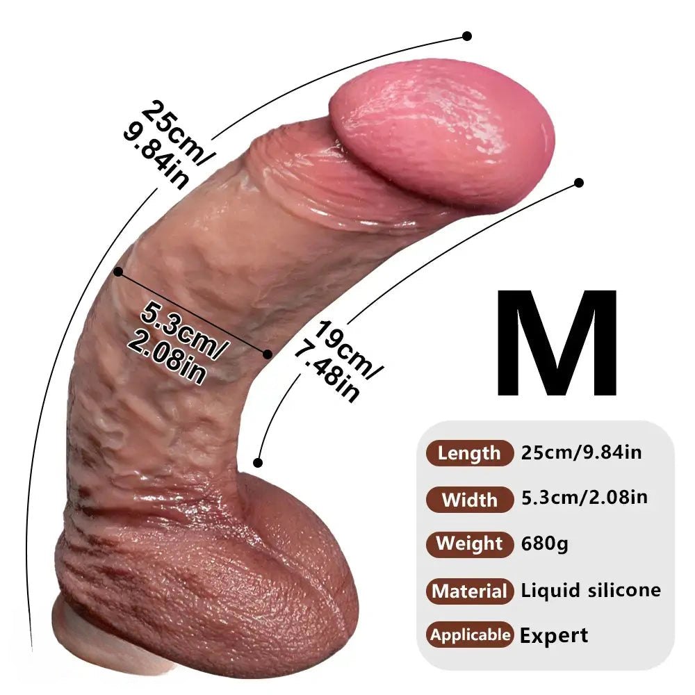 Flesh tone realistic silicone dildo, photo 19