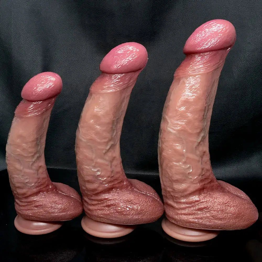 Flesh tone realistic silicone dildo, photo 2