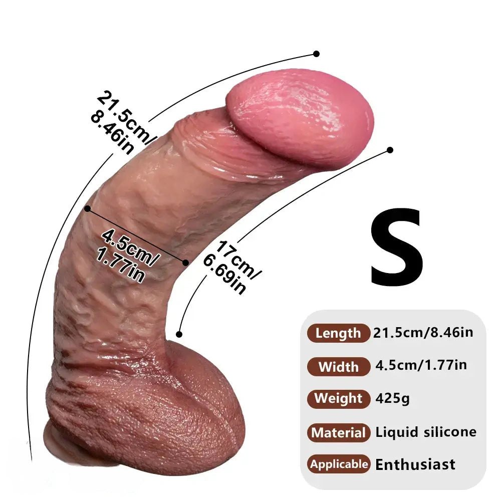 Flesh tone realistic silicone dildo, photo 20