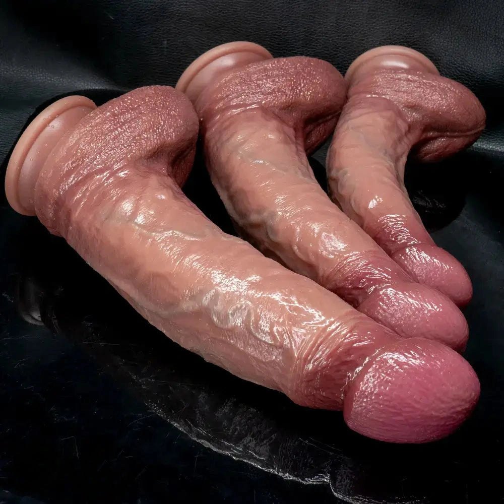 Flesh tone realistic silicone dildo, photo 4