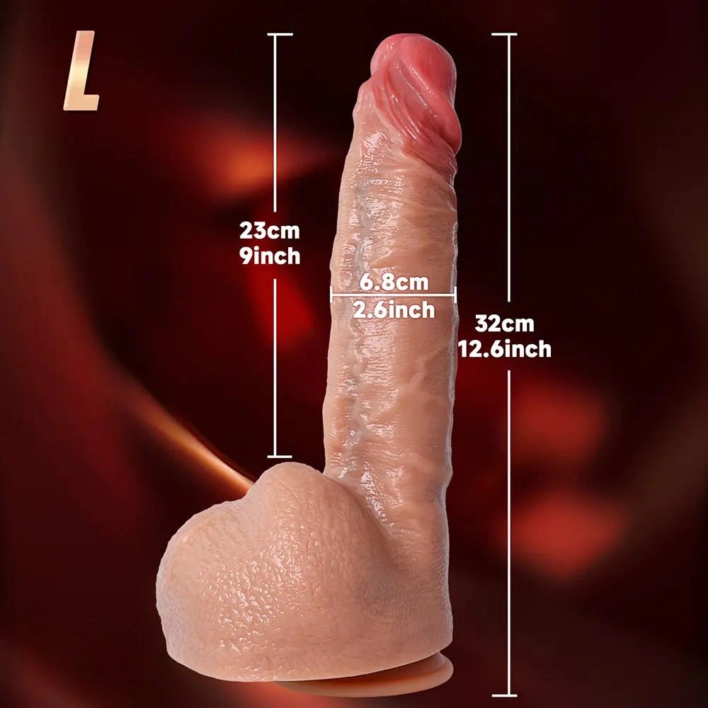 Flesh-tone curved silicone G-spot dildo, photo 11