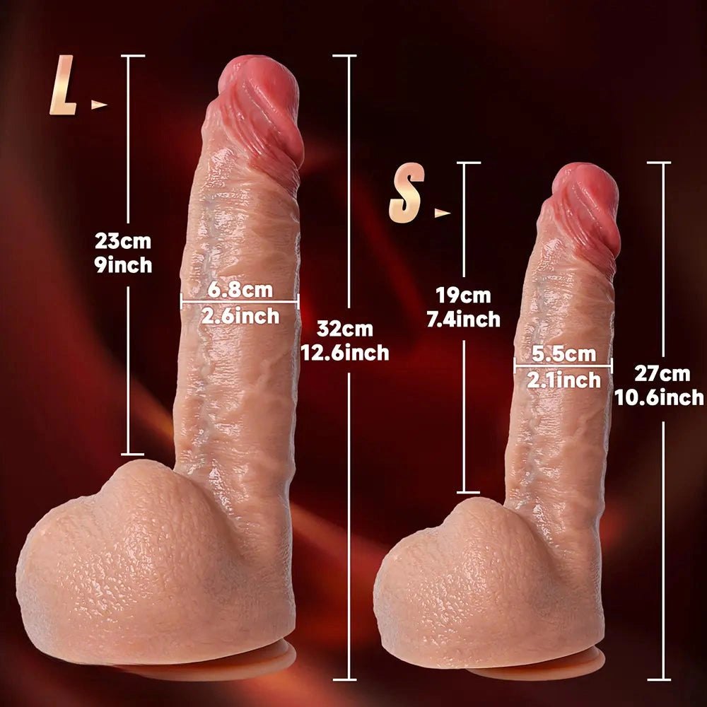 Flesh-tone curved silicone G-spot dildo, photo 6