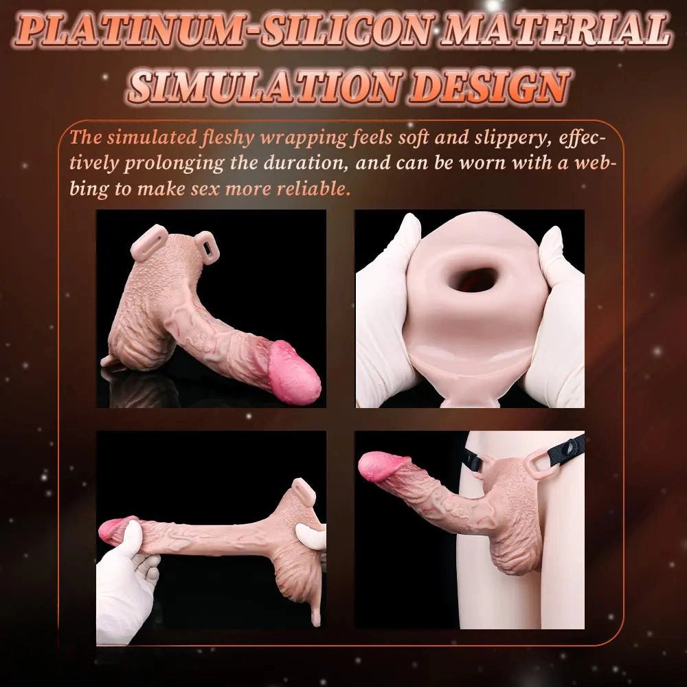 Flesh tone curved realistic silicone dildo, photo 10