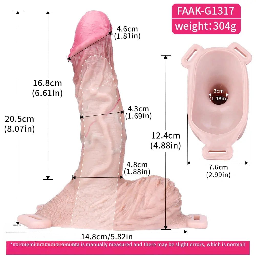 Flesh tone curved realistic silicone dildo, photo 7