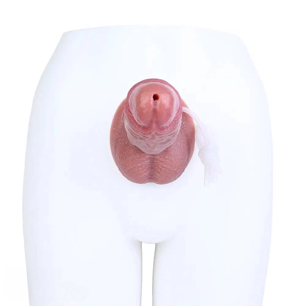 Flesh curved realistic silicone dildo, photo 10