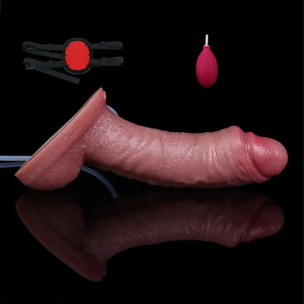 Flesh curved realistic silicone dildo, photo 17