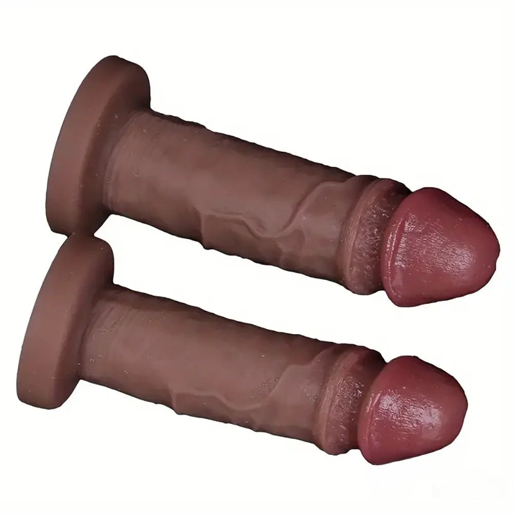 Flesh tone curved silicone suction cup dildo, photo 6