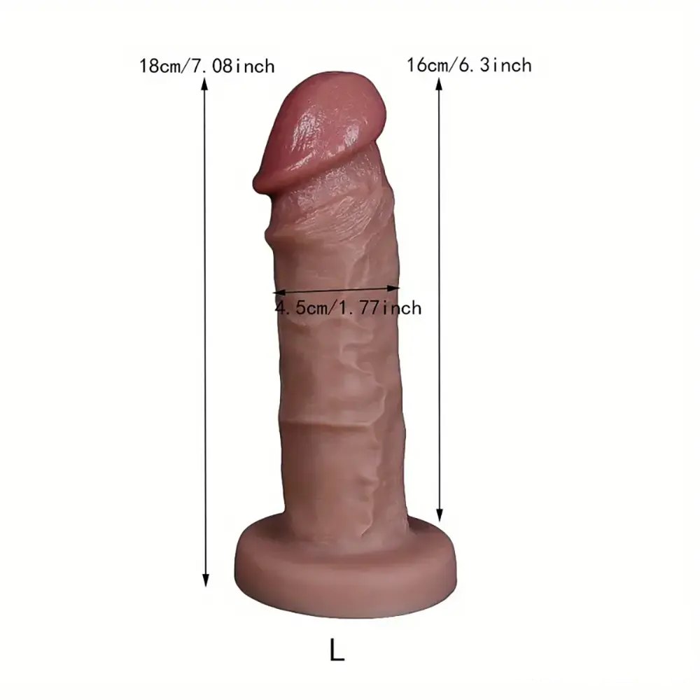 Flesh tone curved silicone suction cup dildo, photo 9