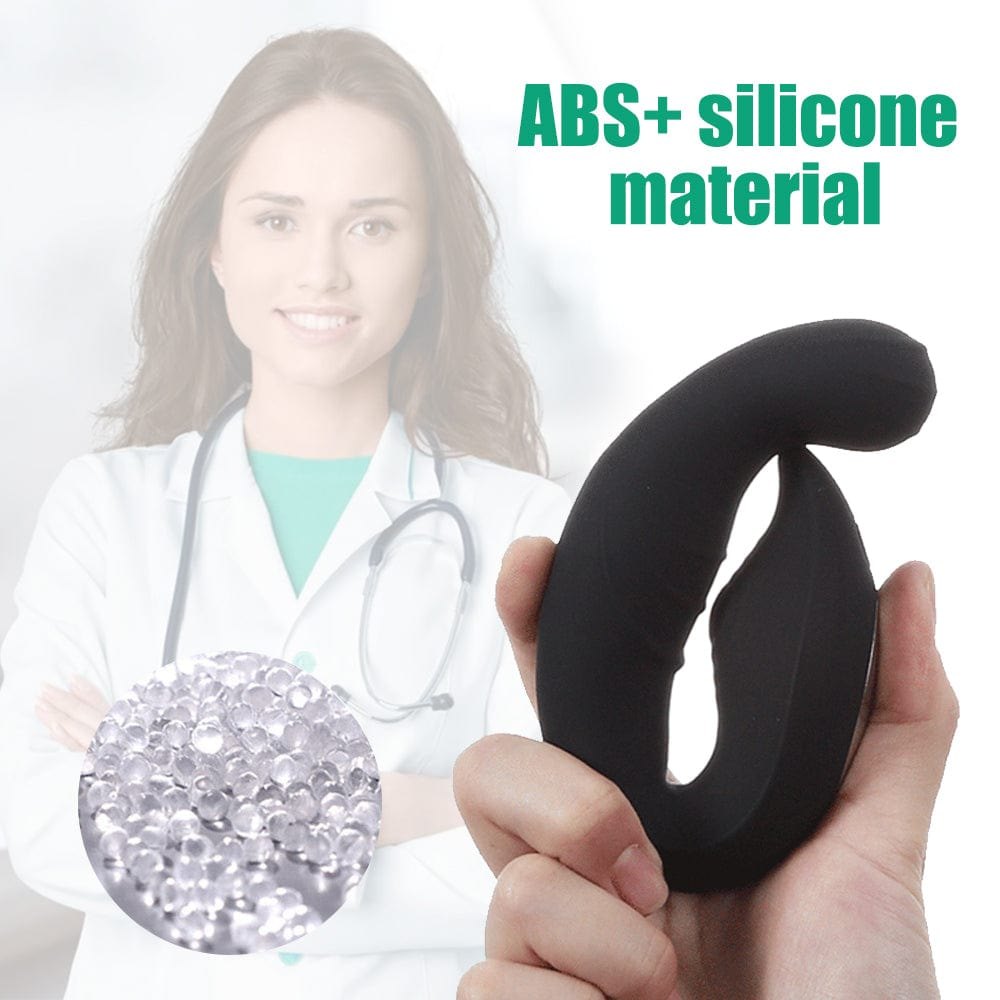 Black curved silicone prostate massager, photo 7
