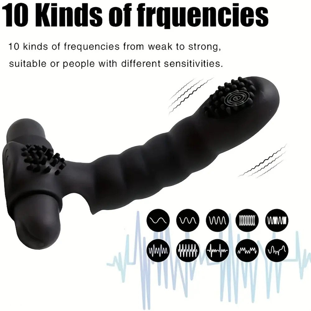 Black curved silicone dildo, photo 2