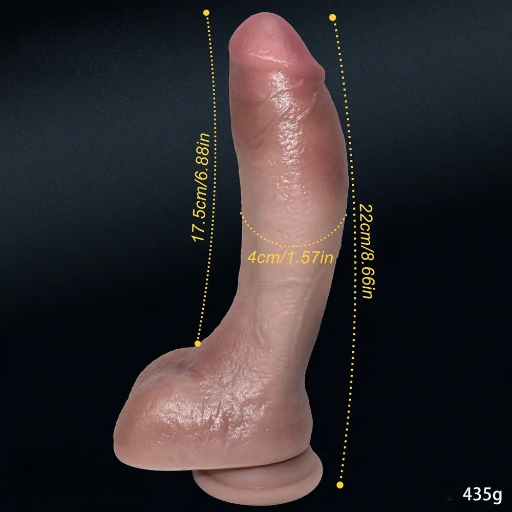 Flesh-tone curved realistic dildo, photo 5