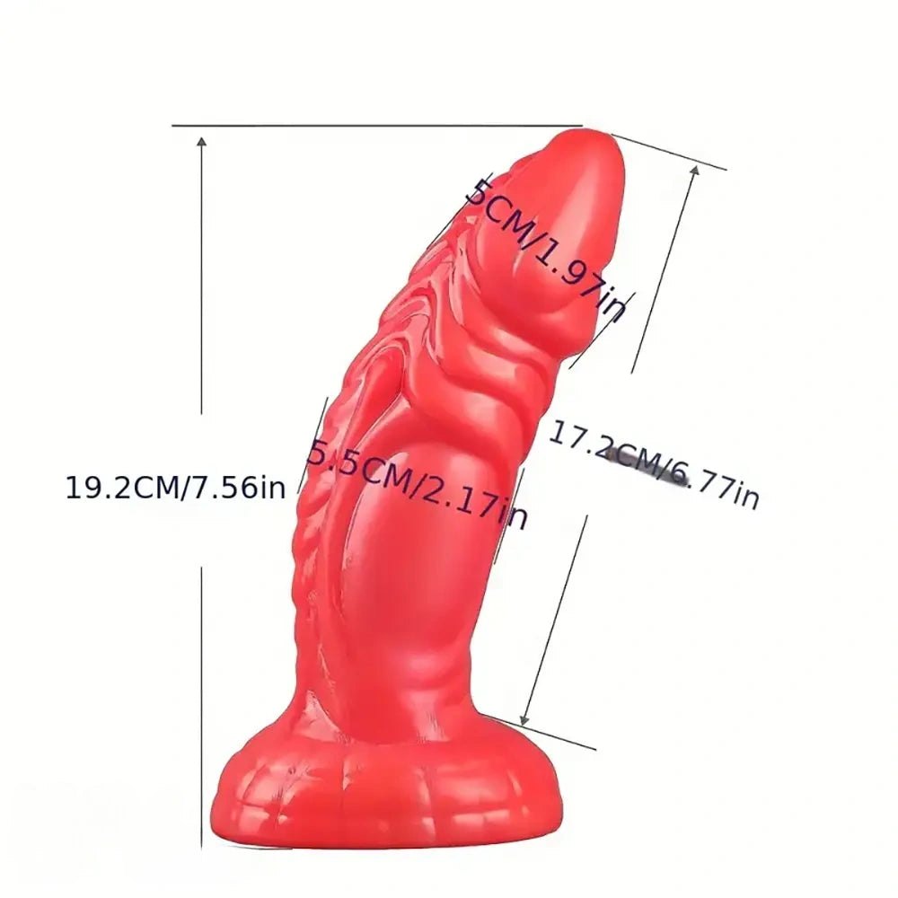Ridged curved fantasy tpe dildo, photo 3