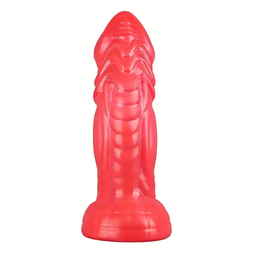 Ridged curved fantasy tpe dildo, photo 4