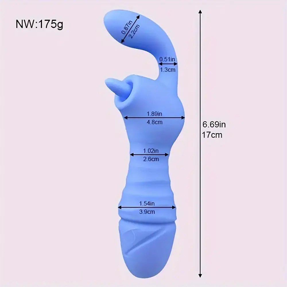 Blue curved silicone g-spot dildo
