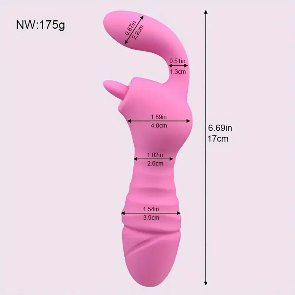 Pink curved silicone g-spot dildo