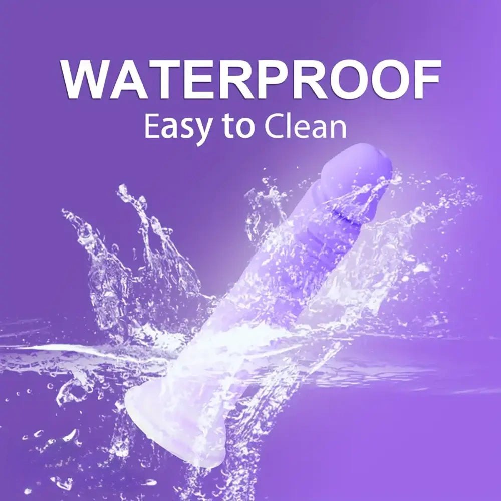 Purple silicone curved g-spot dildo, photo 2