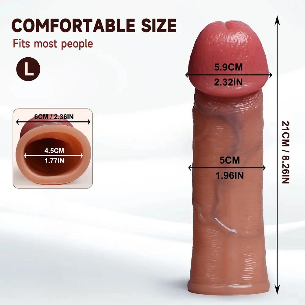 Flesh silicone curved g-spot dildo, photo 13