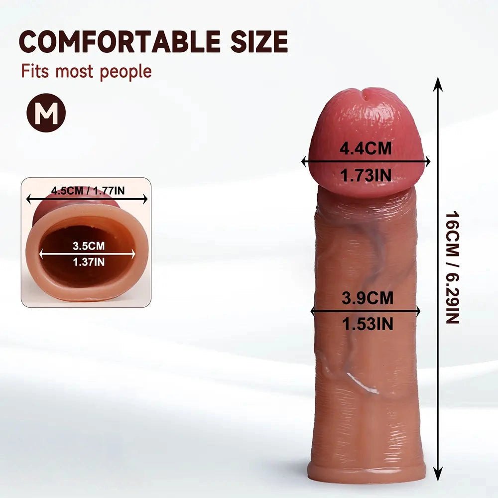 Flesh silicone curved g-spot dildo, photo 14