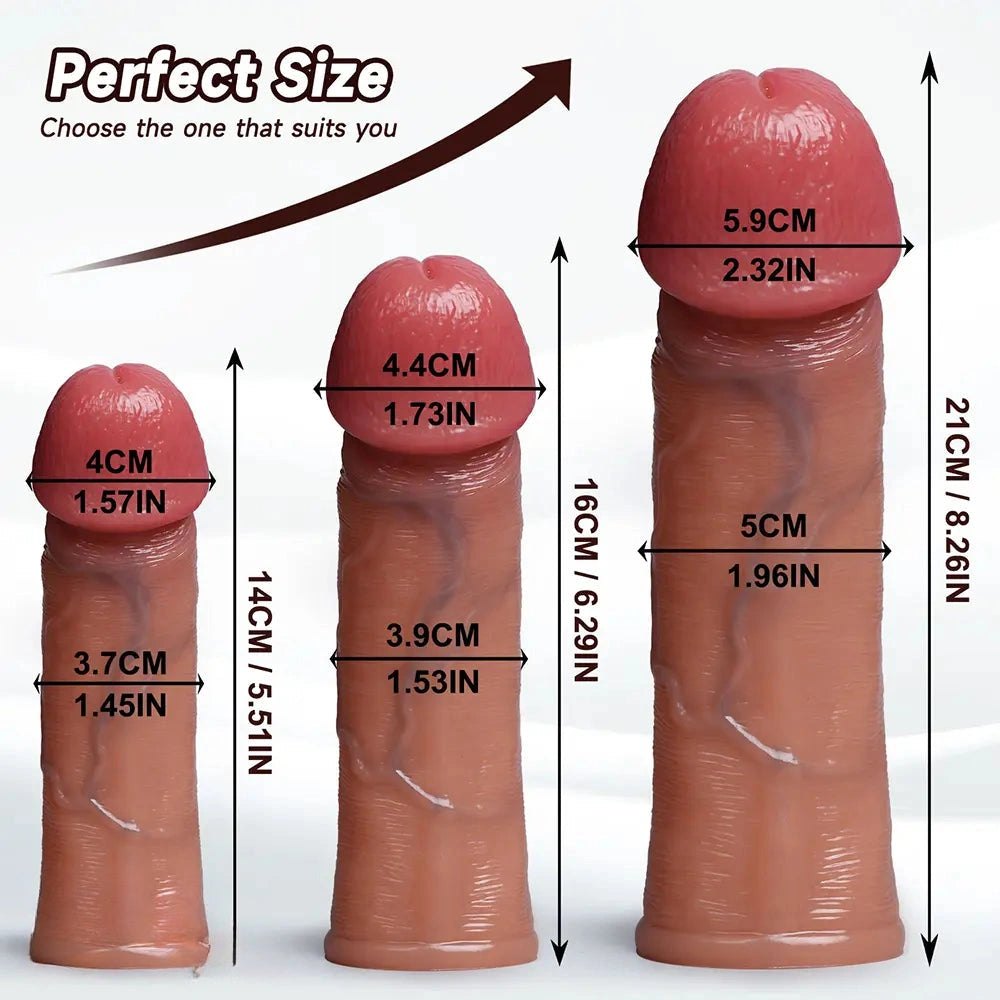 Flesh silicone curved g-spot dildo, photo 9