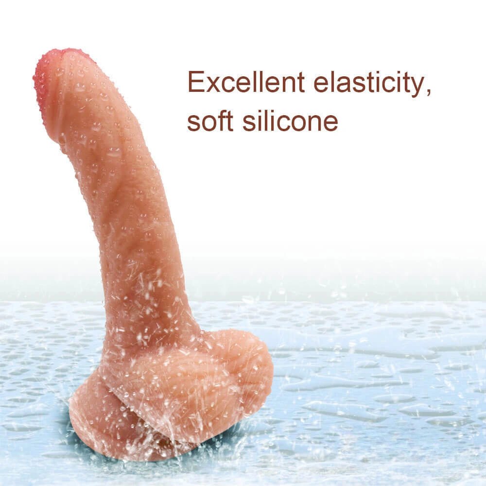Curved silicone suction cup dildo, photo 2