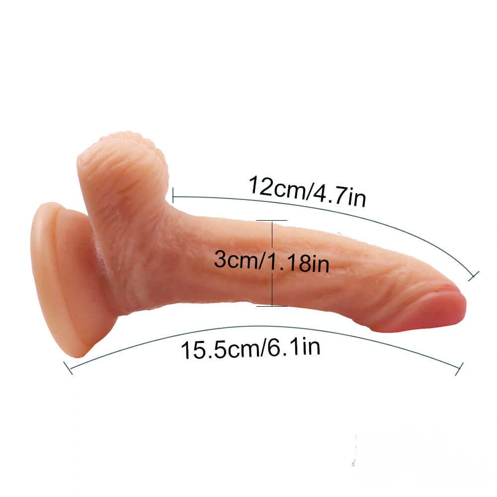 Curved silicone suction cup dildo, photo 3