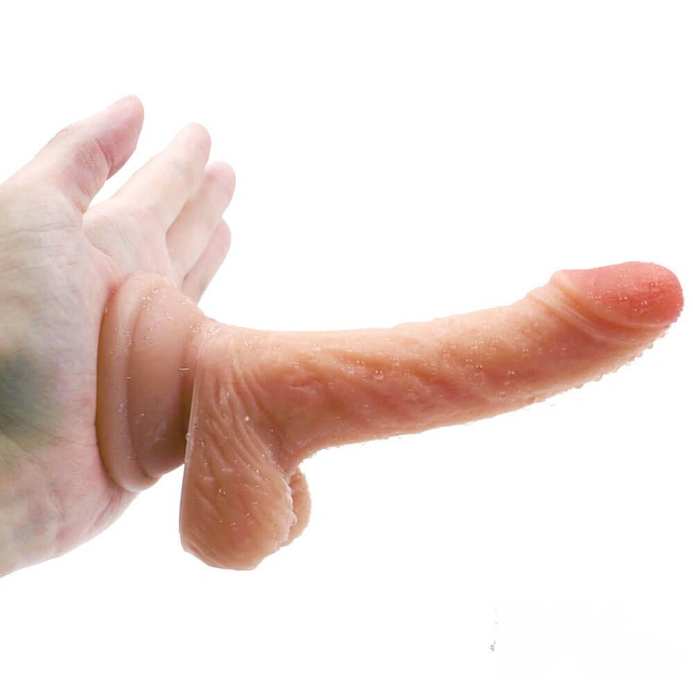 Curved silicone suction cup dildo, photo 7