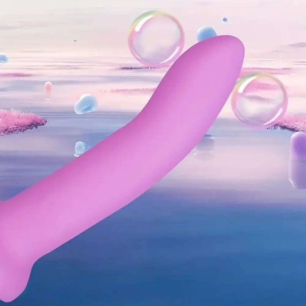 Curved slim silicone dildo, photo 10