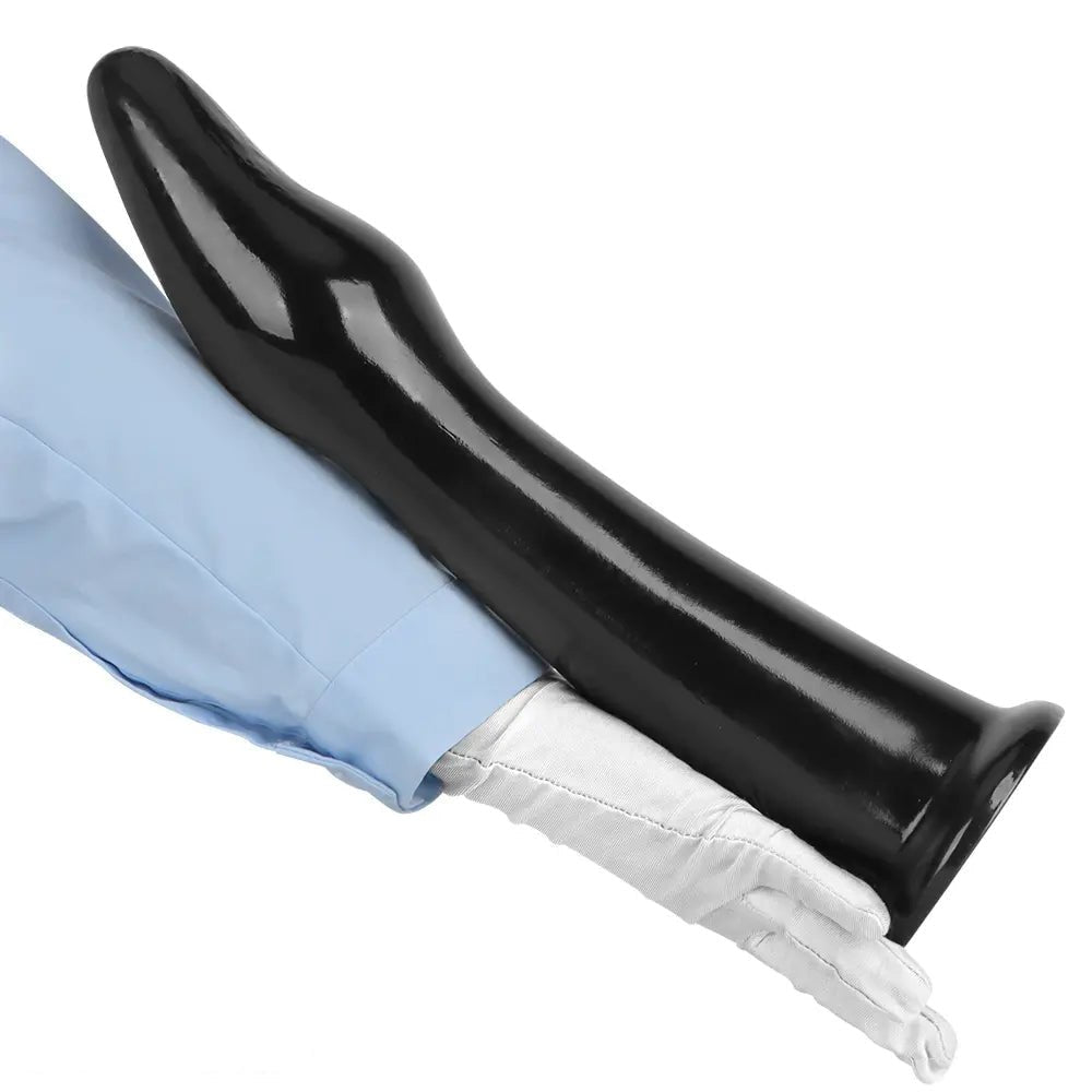 Black curved pvc dildo, photo 14
