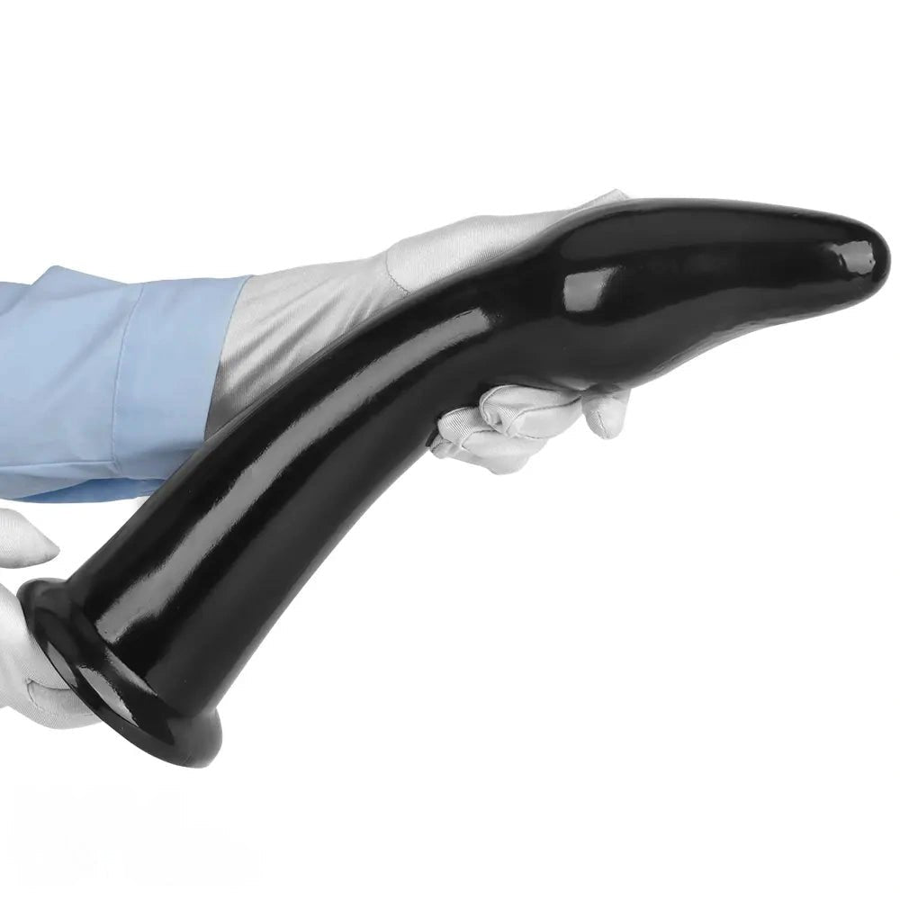 Black curved pvc dildo, photo 15