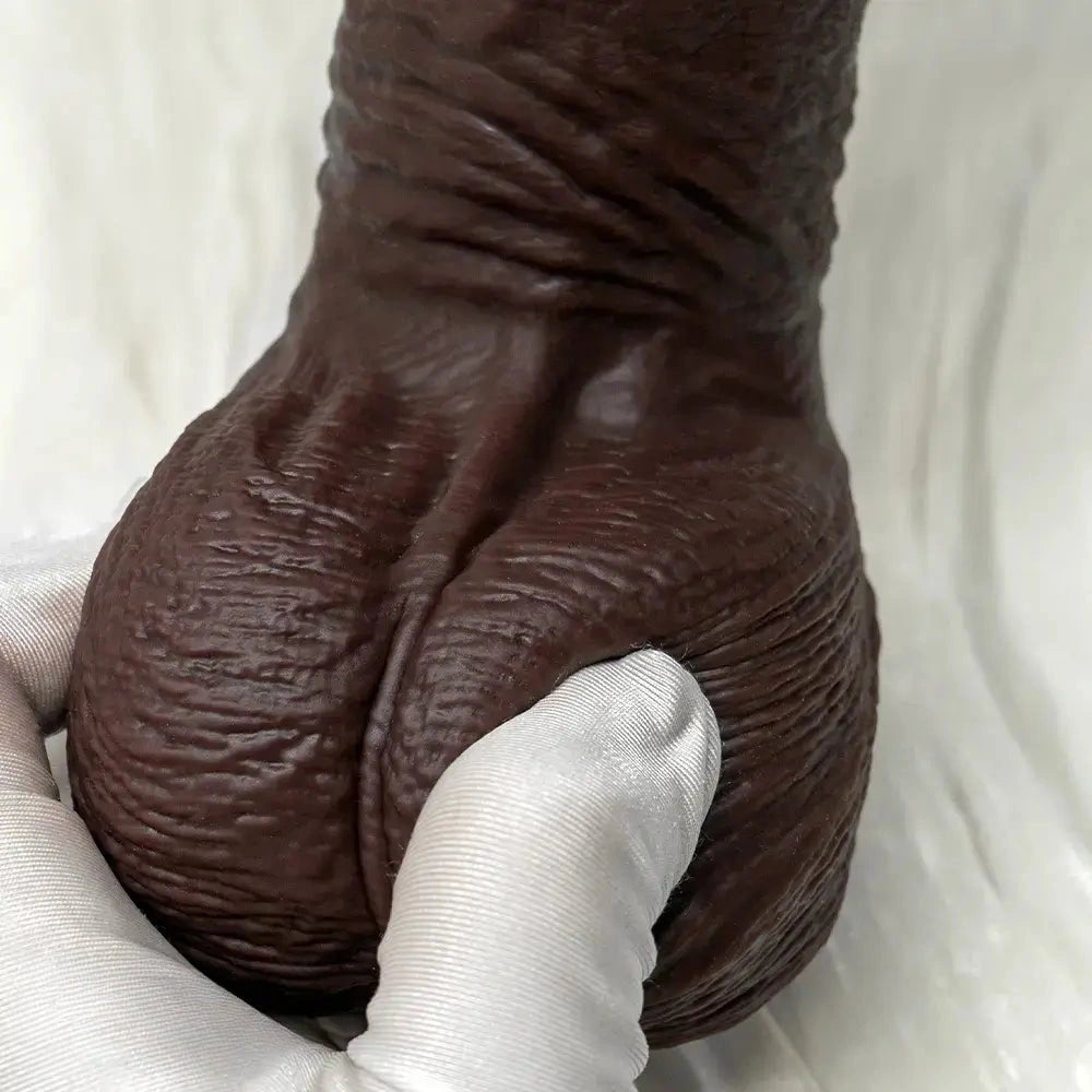 Coffee curved strap-on dildo, photo 14
