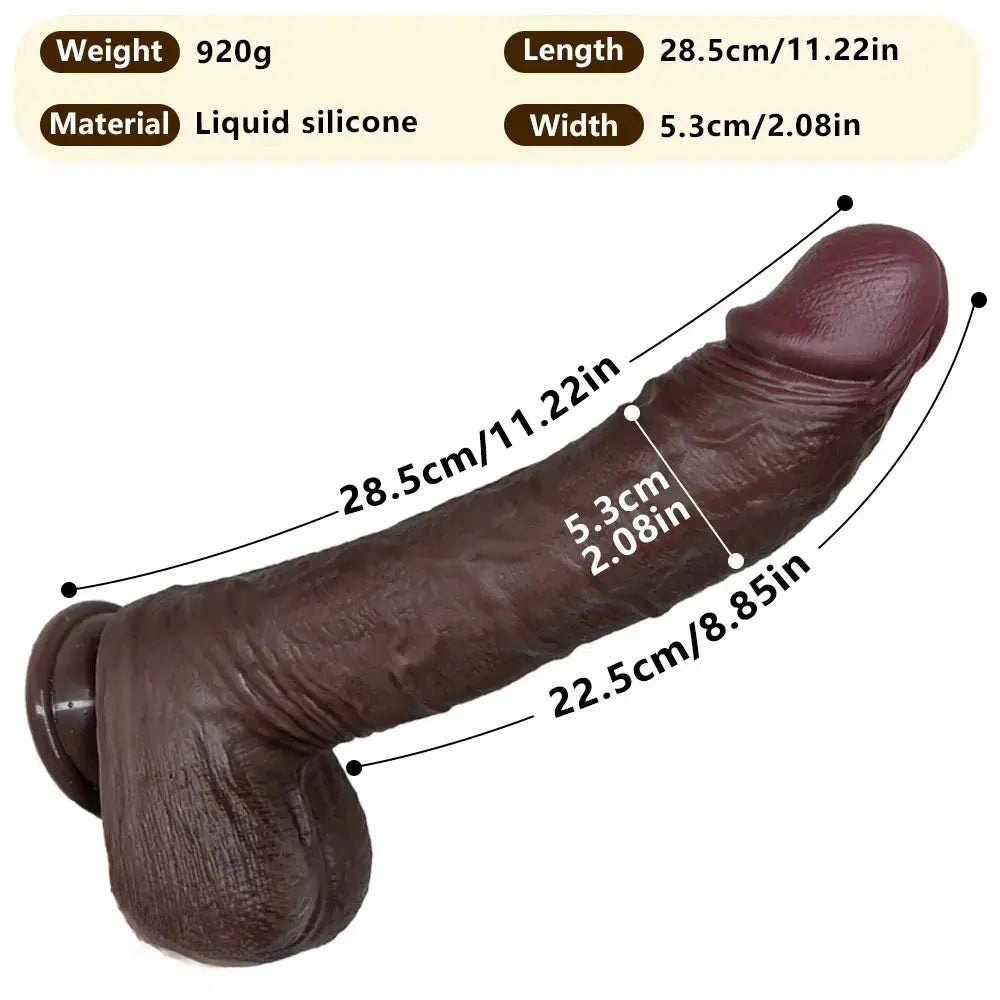 Coffee curved strap-on dildo, photo 16