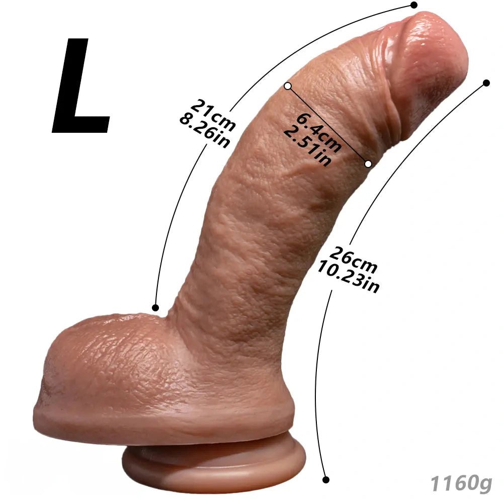 Flesh-tone curved strap-on dildo, photo 16