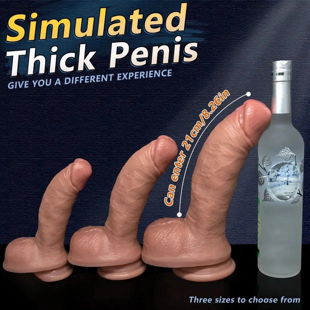 Flesh-tone curved strap-on dildo, photo 5