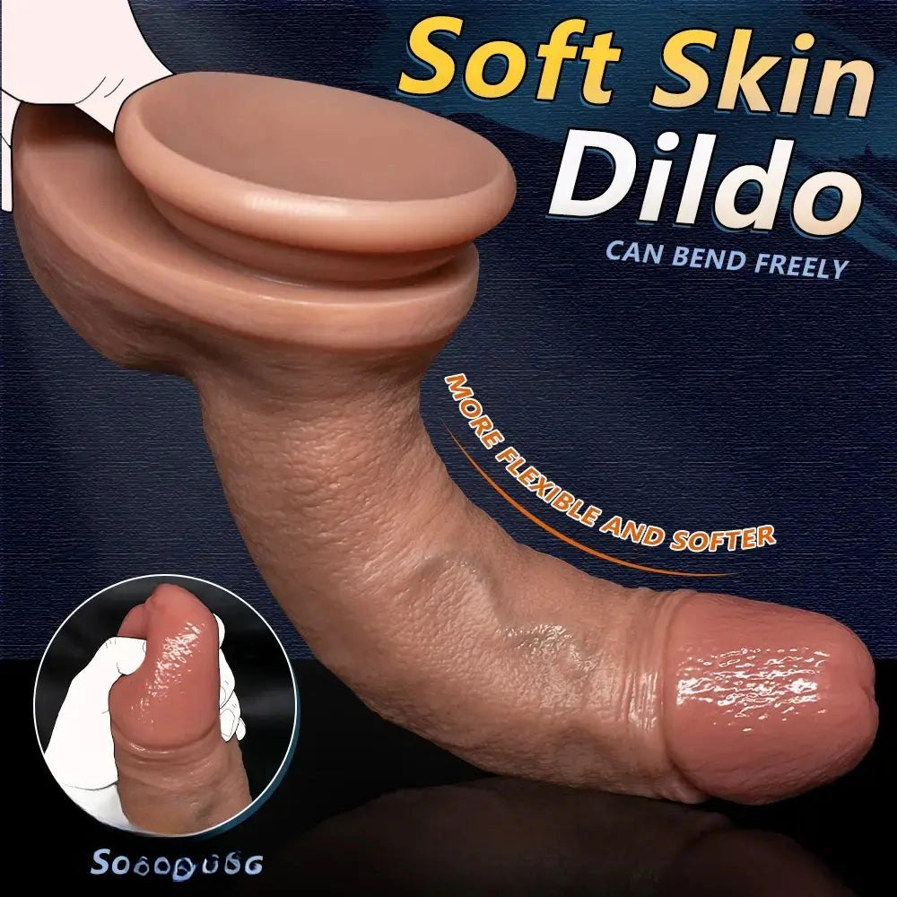 Flesh-tone curved strap-on dildo, photo 9