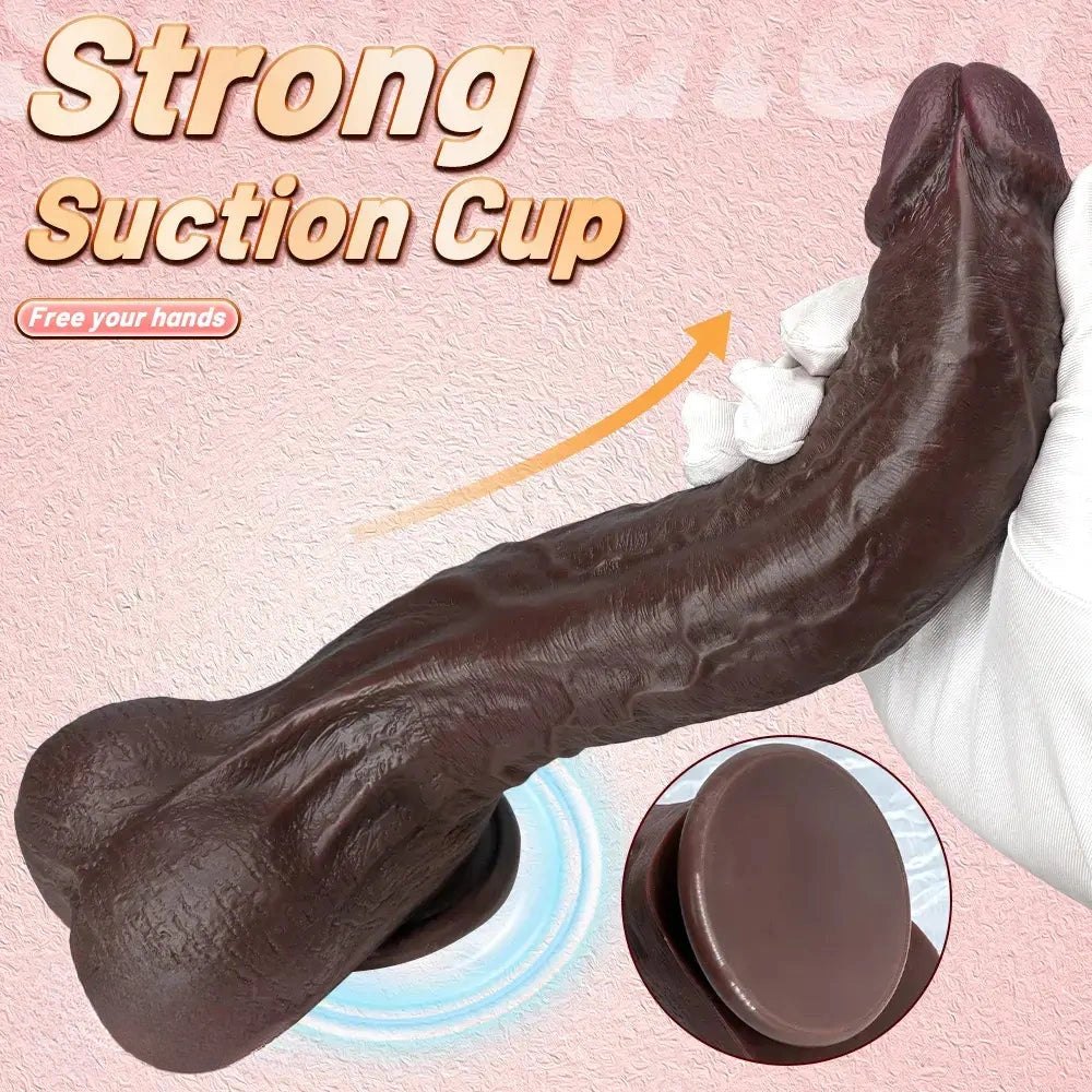 Curved silicone strap-on dildo, photo 13