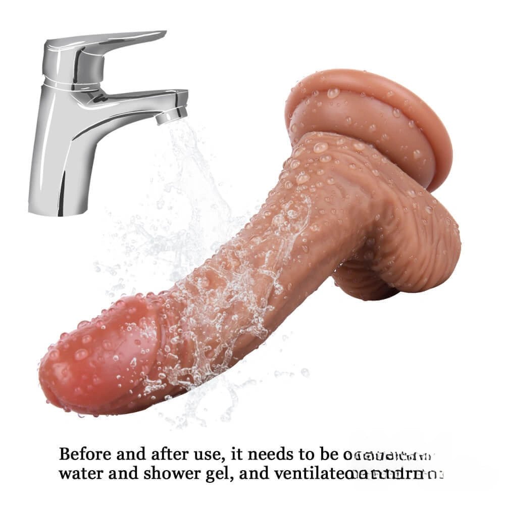 Curved double layer suction cup dildo, photo 9