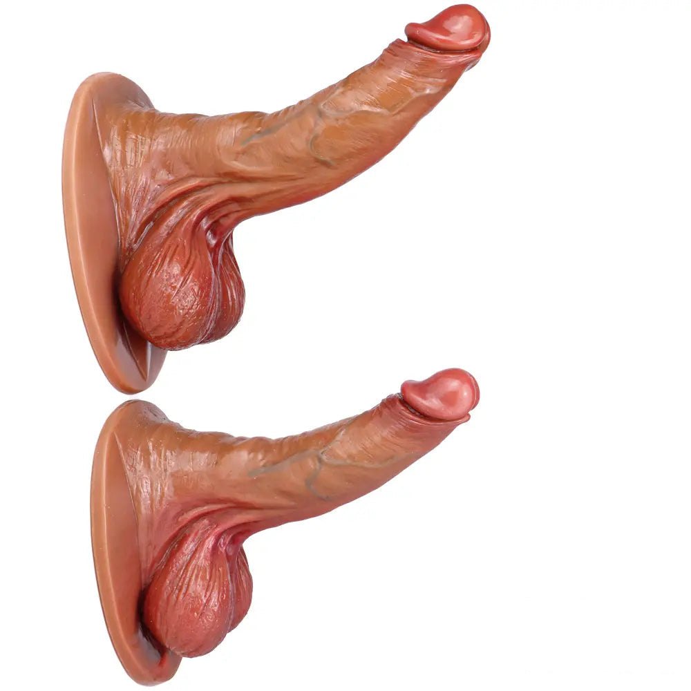Flesh tone curved suction cup dildo, photo 14