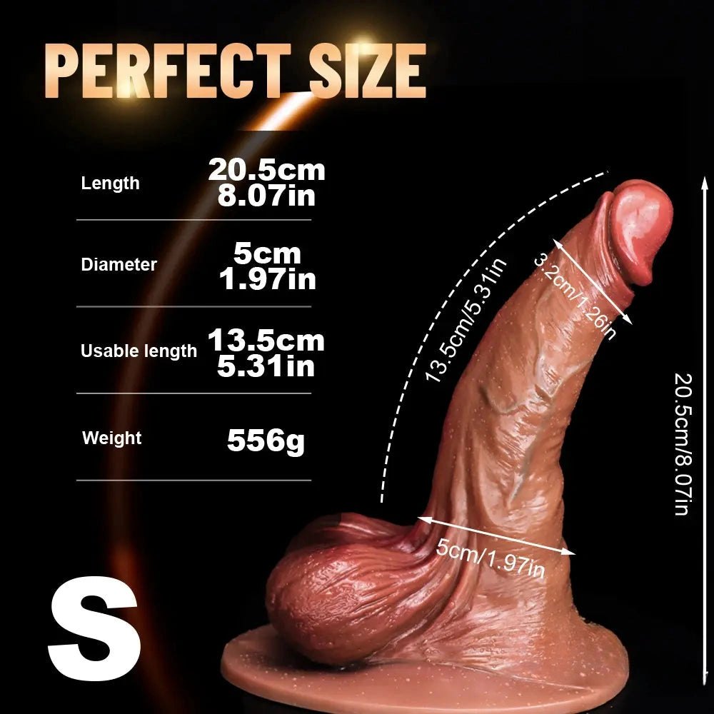 Flesh tone curved suction cup dildo, photo 17