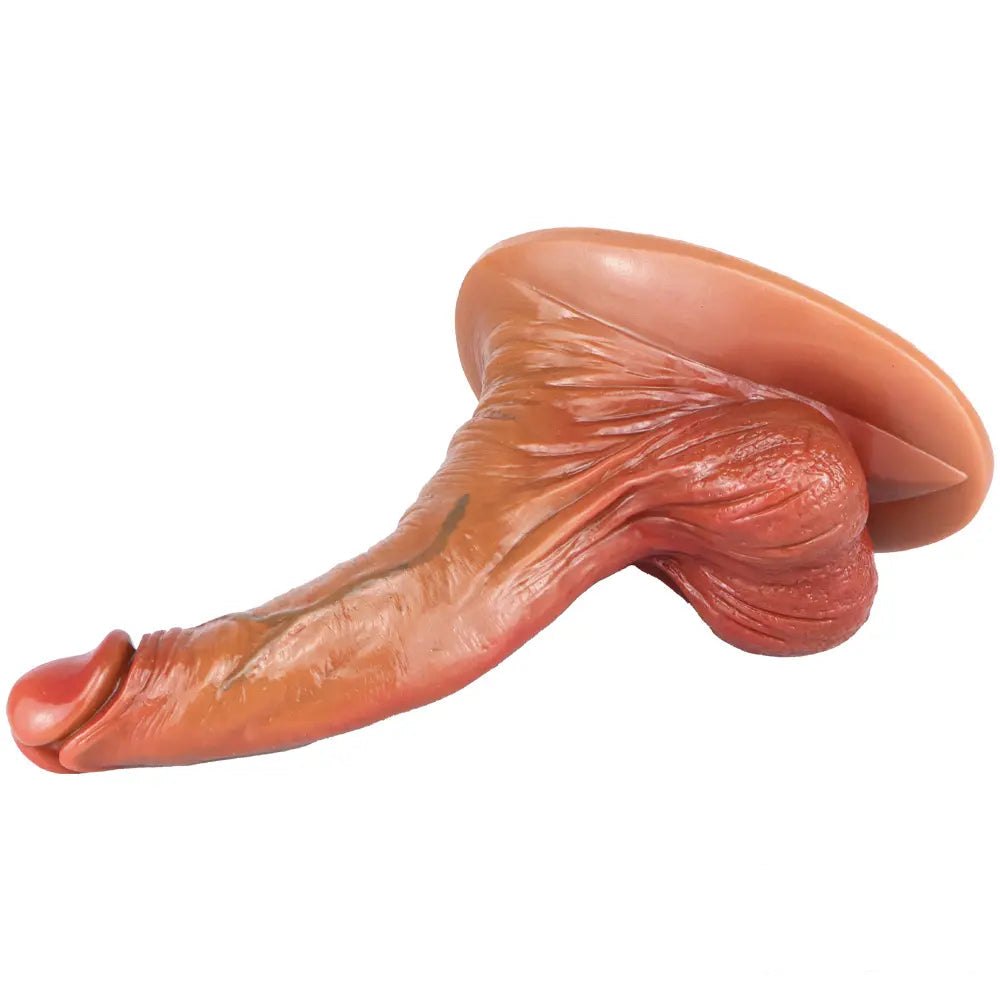 Flesh tone curved suction cup dildo, photo 5
