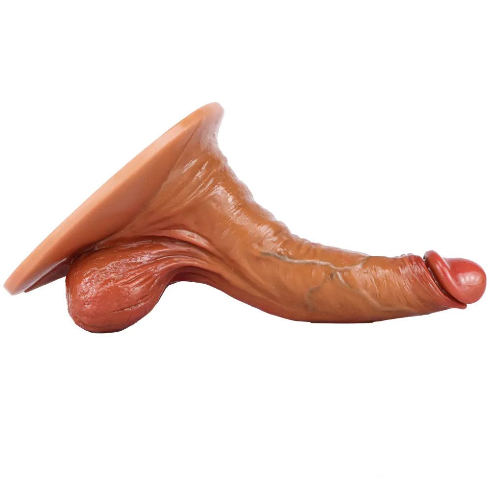 Flesh tone curved suction cup dildo, photo 7
