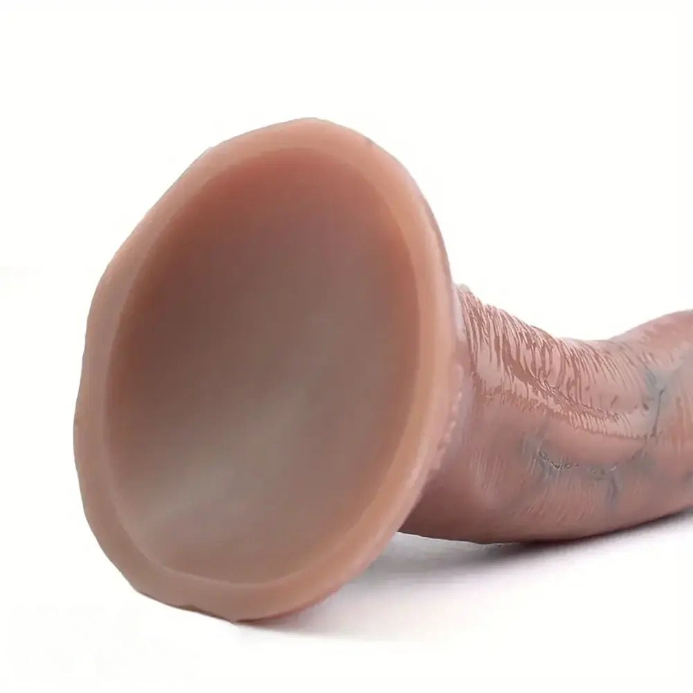 Flesh silicone suction cup dildo with veins, photo 10
