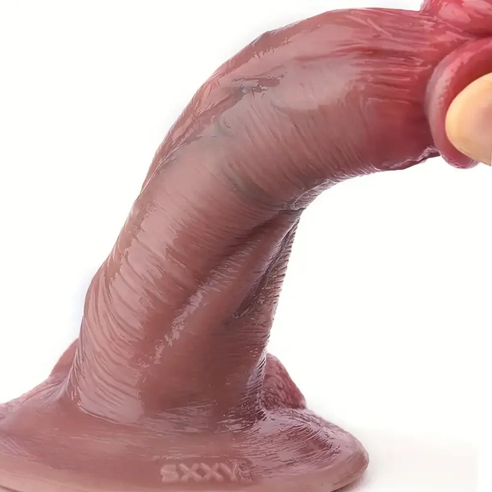 Flesh silicone suction cup dildo with veins, photo 8
